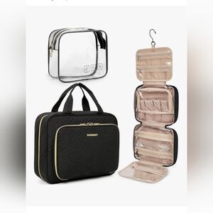 Black Travel Cosmetic Bag Set by BagSmart